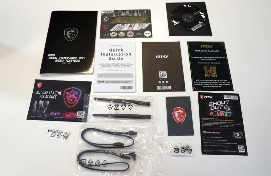 MSI MAG B560 TOMAHAWK WIFI manuals and accessories