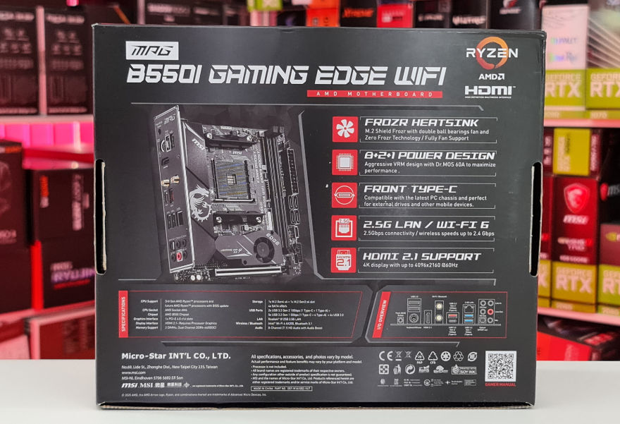 MSI MPG B550I Gaming Edge WIFI Motherboard Review | eTeknix