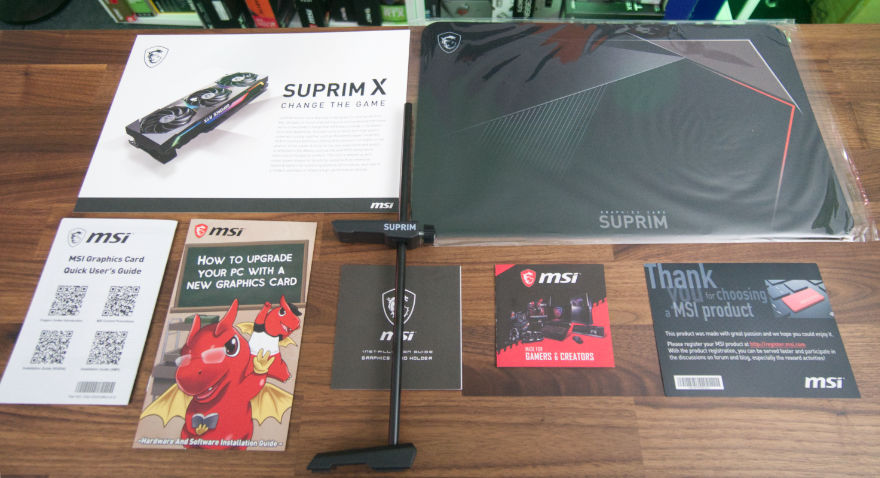 MSI GeForce RTX 3080 Ti SUPRIM X manuals and accessories 