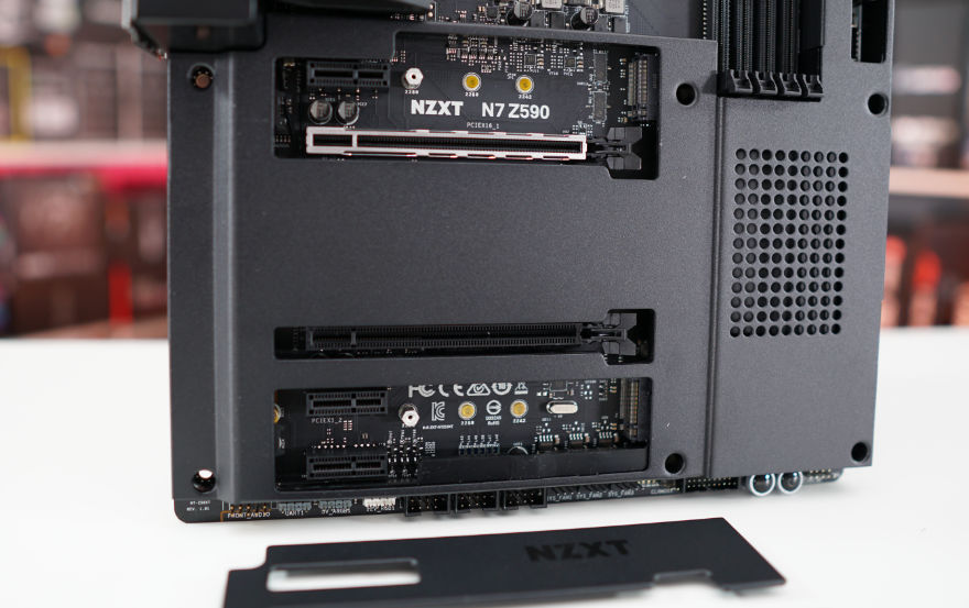 NZXT N7 Z590 Motherboard bottom half of motherboard