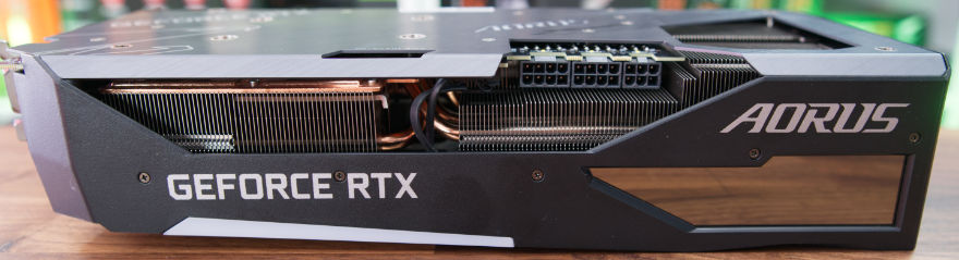 Gigabyte RTX 3070 Ti AORUS MASTER side with power connectors