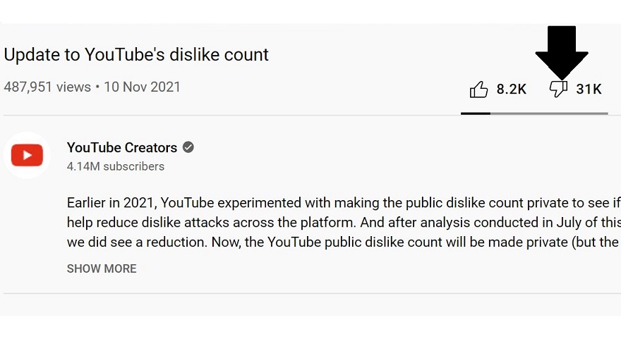 YouTube Irony as Video Explaining Removal of the Dislike Counter Gets 31K  Dislikes! | eTeknix