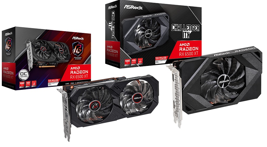 ASRock Launch Phantom Gaming and Challenger 6500 XT Graphics