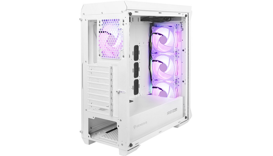 Genesis Irid 505 White ARGB PC Case