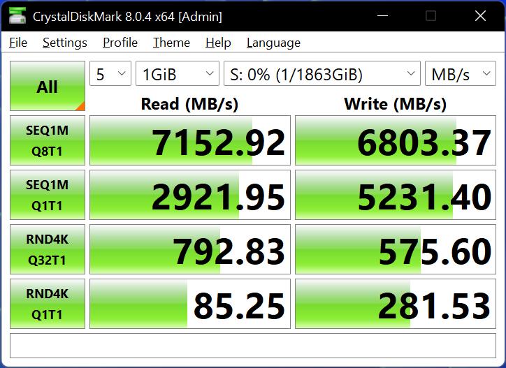 980 pro 1tb crystaldiskmark