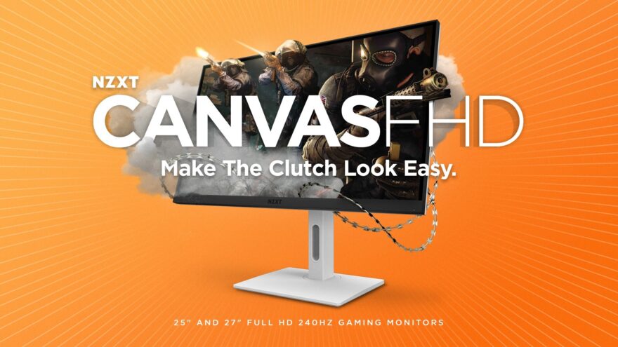 NZXT Canvas FHD 240Hz Monitors Revealed