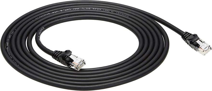 Amazon Basics Snagless RJ45 Cat 6 Ethernet Patch Internet Cable Pack of 5 3 Meters Black