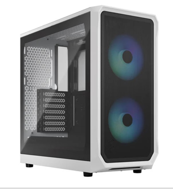 Fractal Design Focus 2 RGB White Mid Tower Tempered Glass PC Case