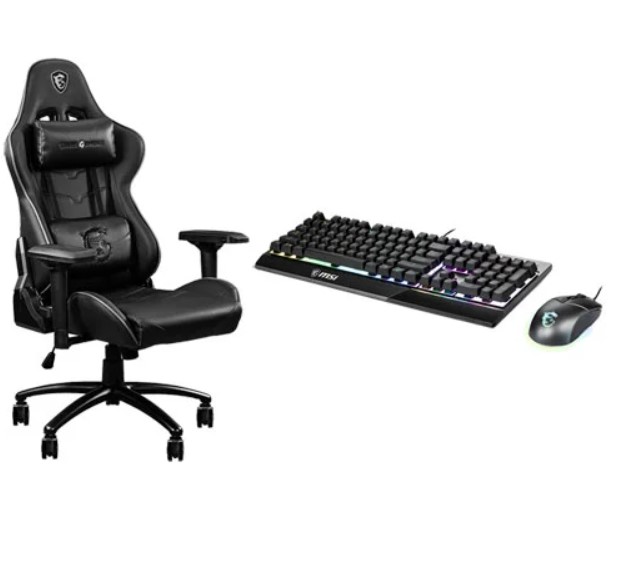 MSI Ready to Play Bundle MAG CH120i Gaming Chair wVigor GK30 Keyboard and Mouse Combo