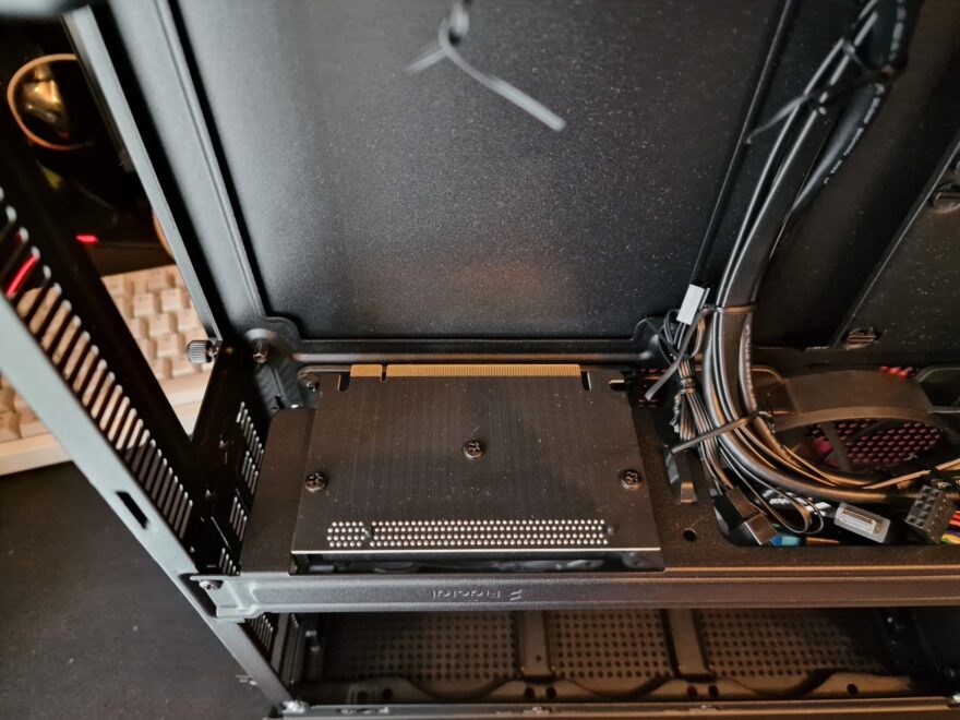 fractal design ridge pc case review motherboard tray lower