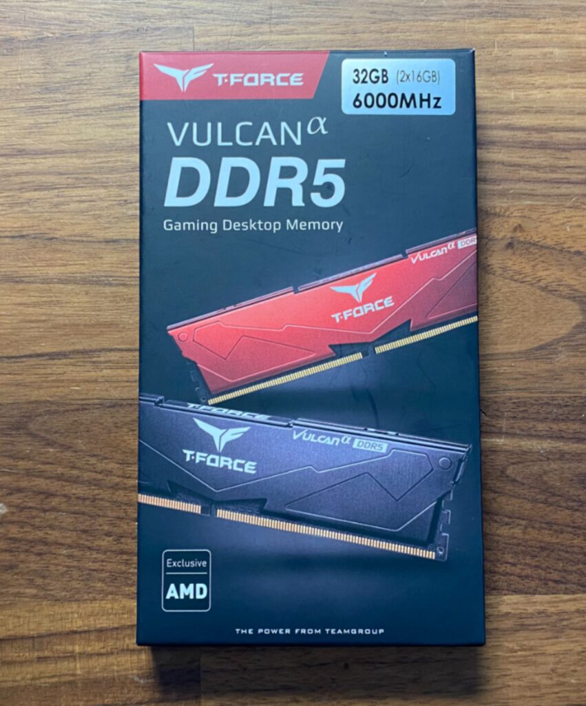 T Force VULCAN α DDR5 6000MHz 32GB 16GBx2 Box Front
