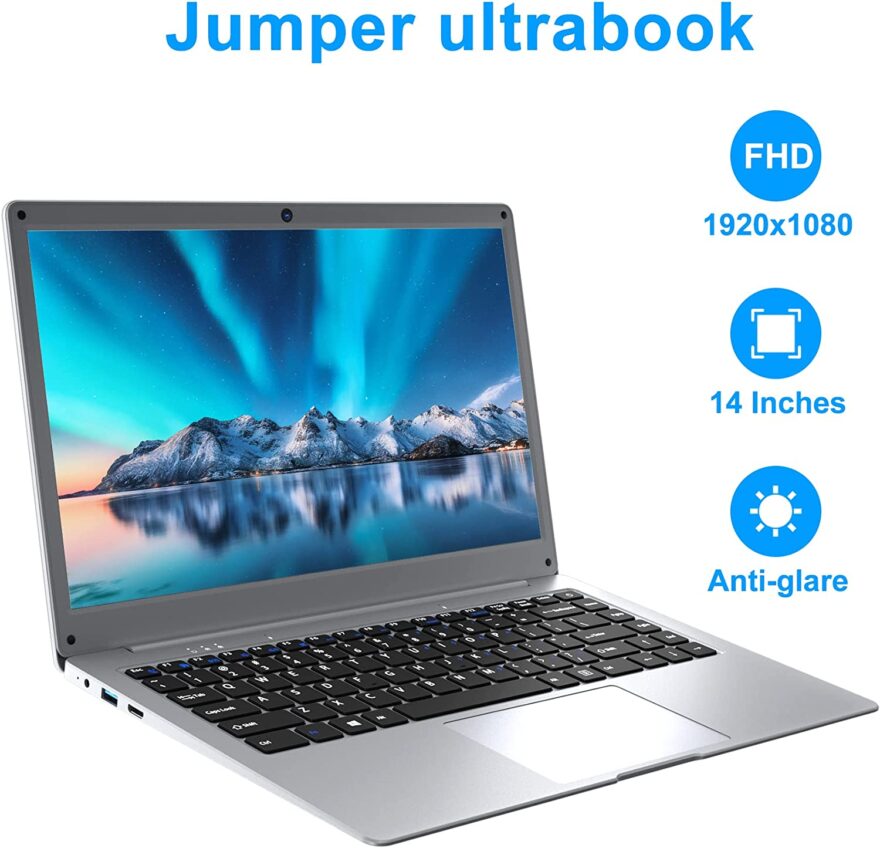 jumper Windows 11 Laptop 1080P Display12GB RAM 256GB SSD14 Inch