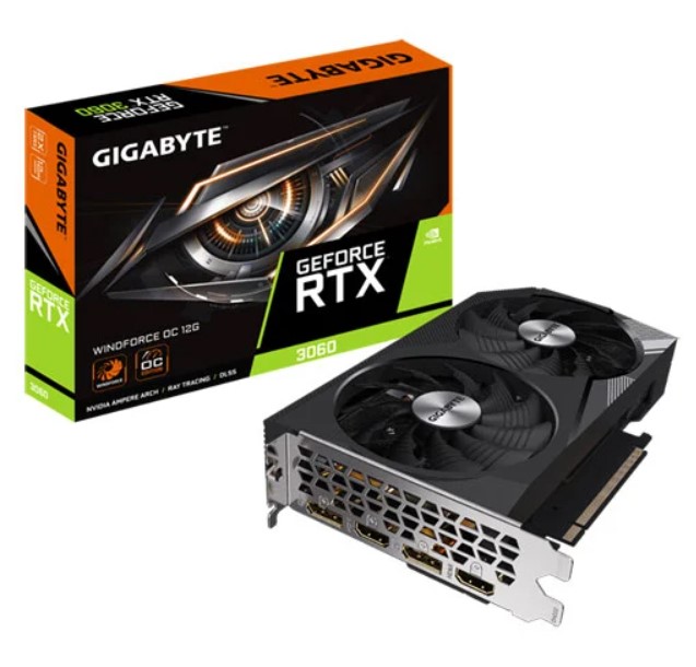 Gigabyte NVIDIA GeForce RTX 3060 WINDFORCE OC 12GB Ampere Graphics Card