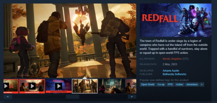 Redfall Launches To Mostly Negative Steam Reviews