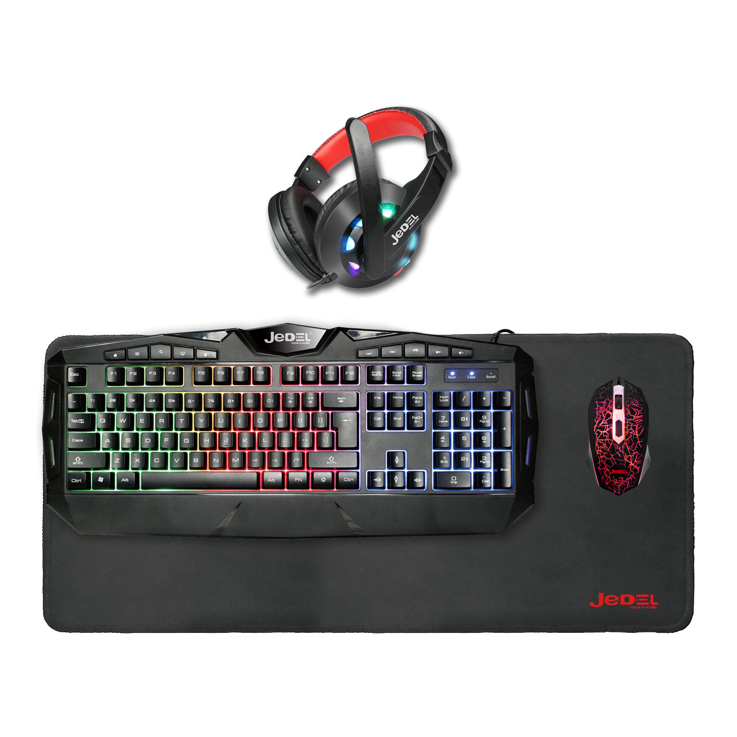 Xclio Knights Templar Elite 4 in 1 RGB Gaming Kit Keyboard, Mouse, Pad ...