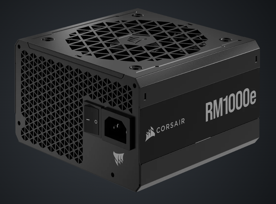 Corsair RM1000e Fully Modular Low-Noise ATX Power Supply (Dual EPS12V  Connectors, 105°C-Rated Capacitors, 80 Plus Gold Efficiency, Modern Standby