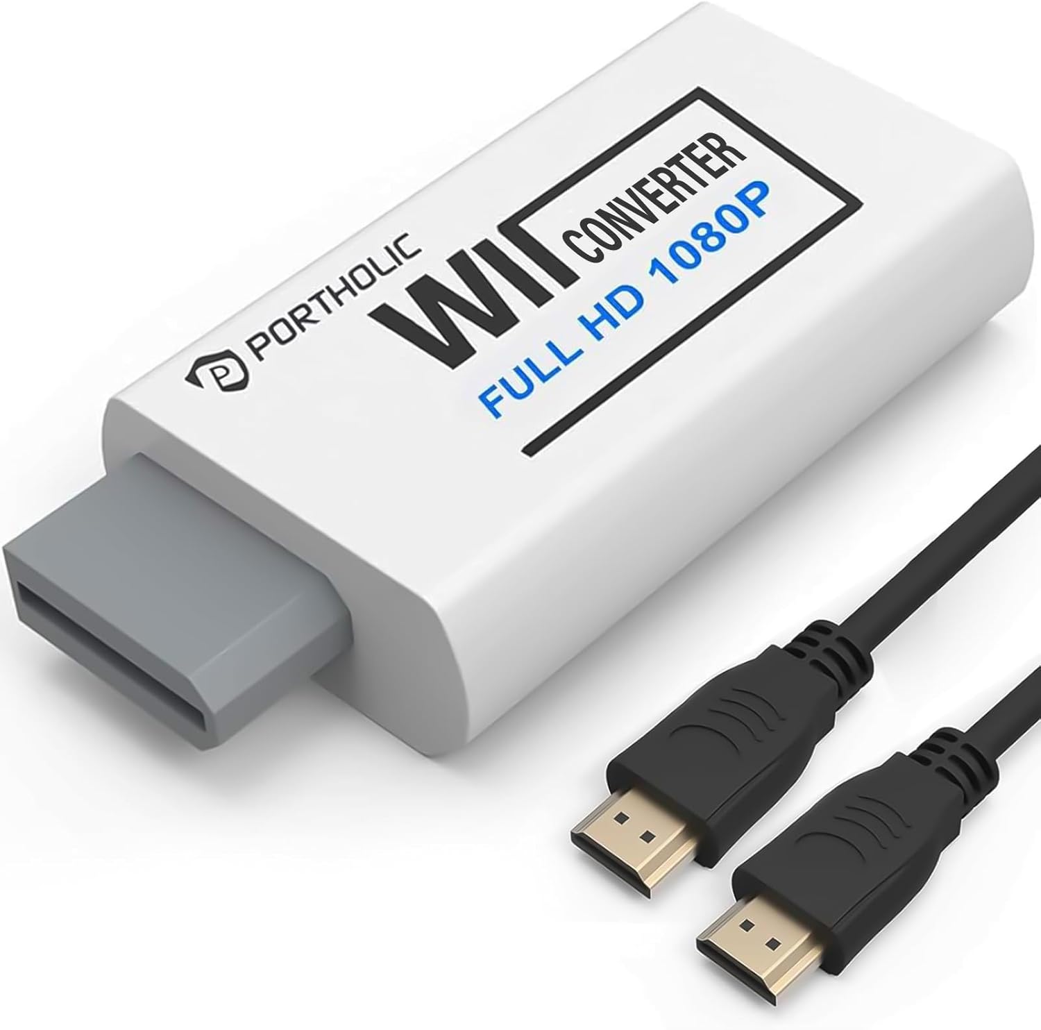 PORTHOLIC Wii to HDMI Adapter