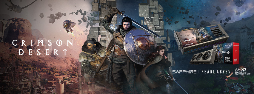 SAPPHIRE and Pearl Abyss Unveil Stunning Crimson Desert RX 9070 XT Graphics Card