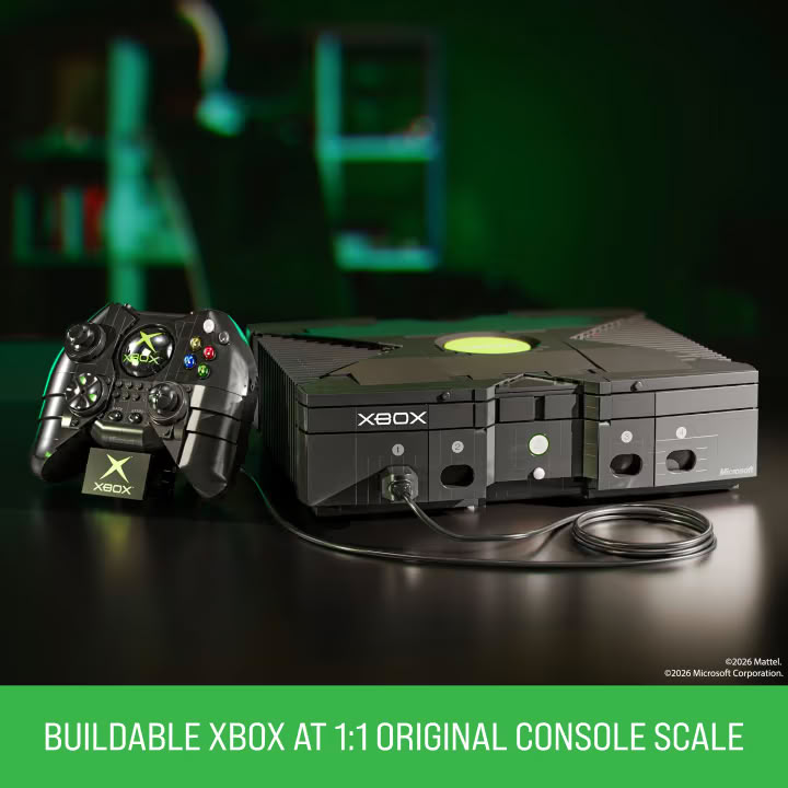 Mattel Unveils 3,509-Piece 1:1 Scale Original Xbox Building Set for 25th Anniversary